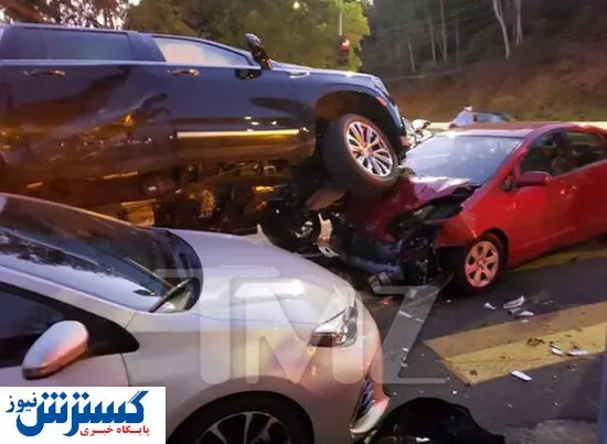 صحنه تصادف وحشتناک آرنولد در لس آنجلس + عکس