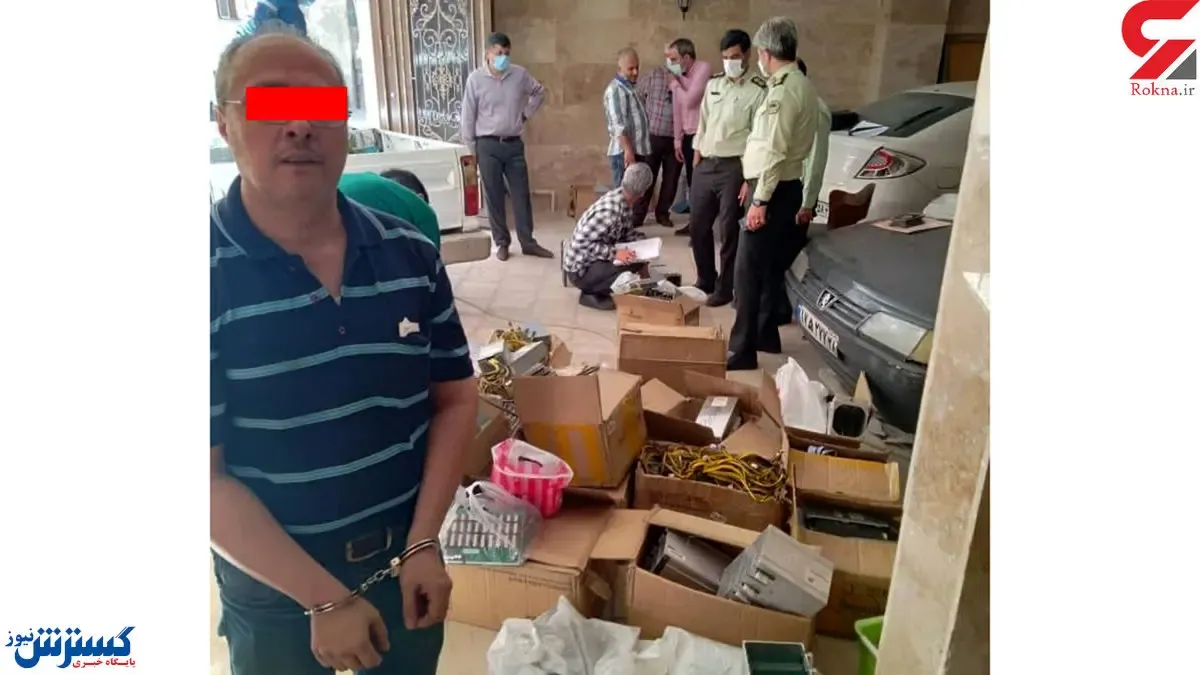کشف و ضبط  ۱۷۰ دستگاه ماینر از این مرد / عکس