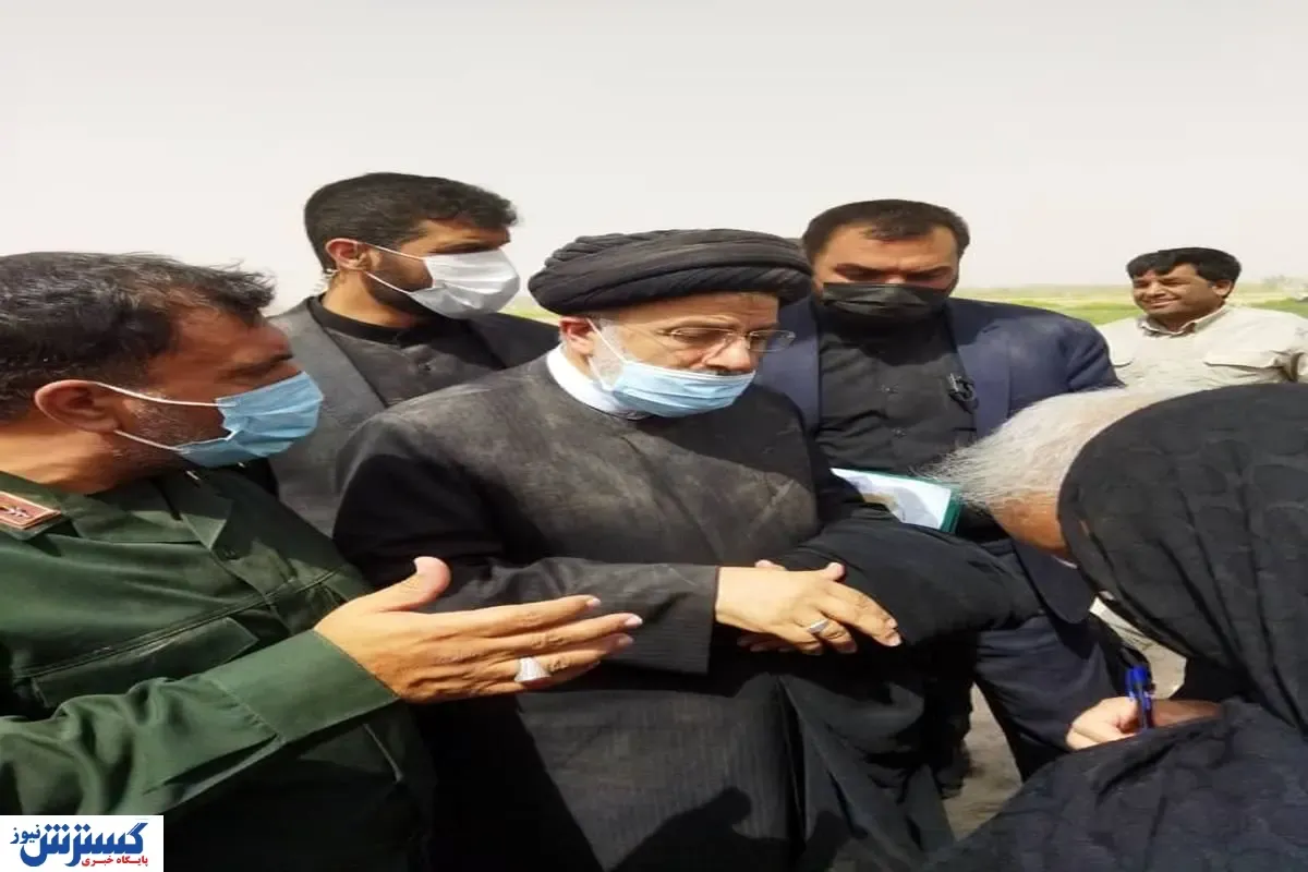 طوفان شن مانع حضور رئیسی در روستای «کروچان» کرمان نشد