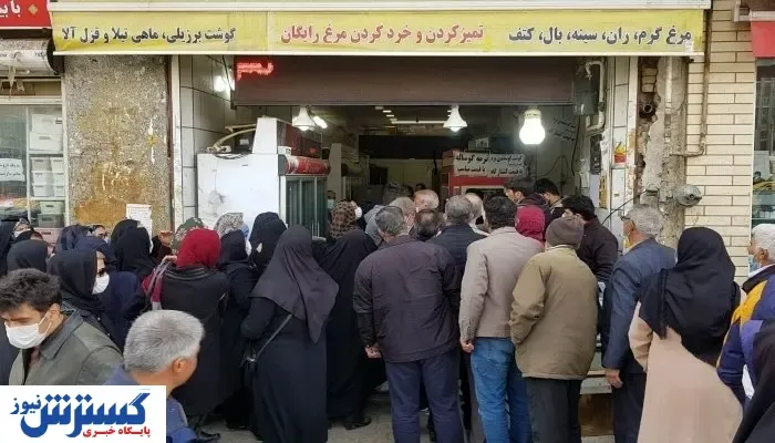 مردم برای خرید گوشت صف کشیدند