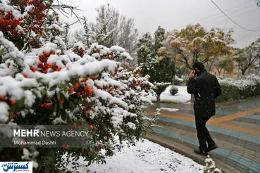 تصاویر/ اولین برف پاییزی در اردبیل رویت شد