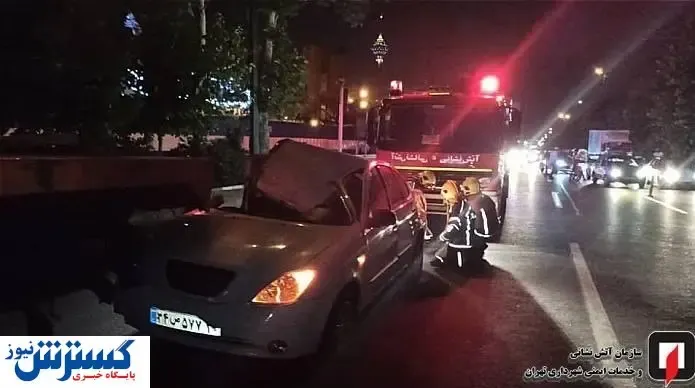 وقوع تصادف مرگبار در اتوبان همت + تصاویر