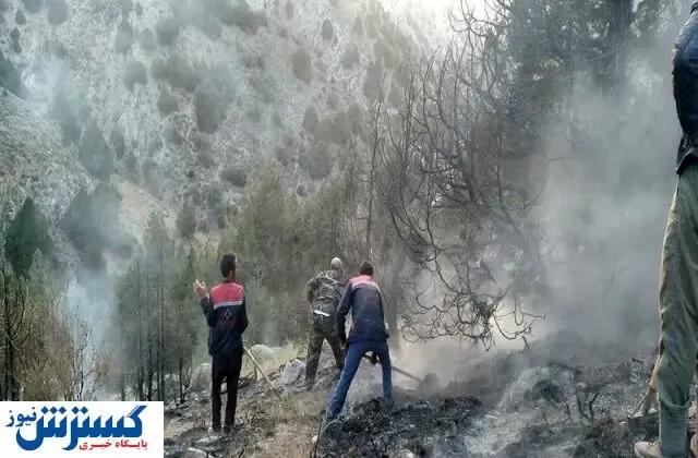 ۱۰ هکتار از مراتع و جنگل‌های ارس طعمه حریق شدند
