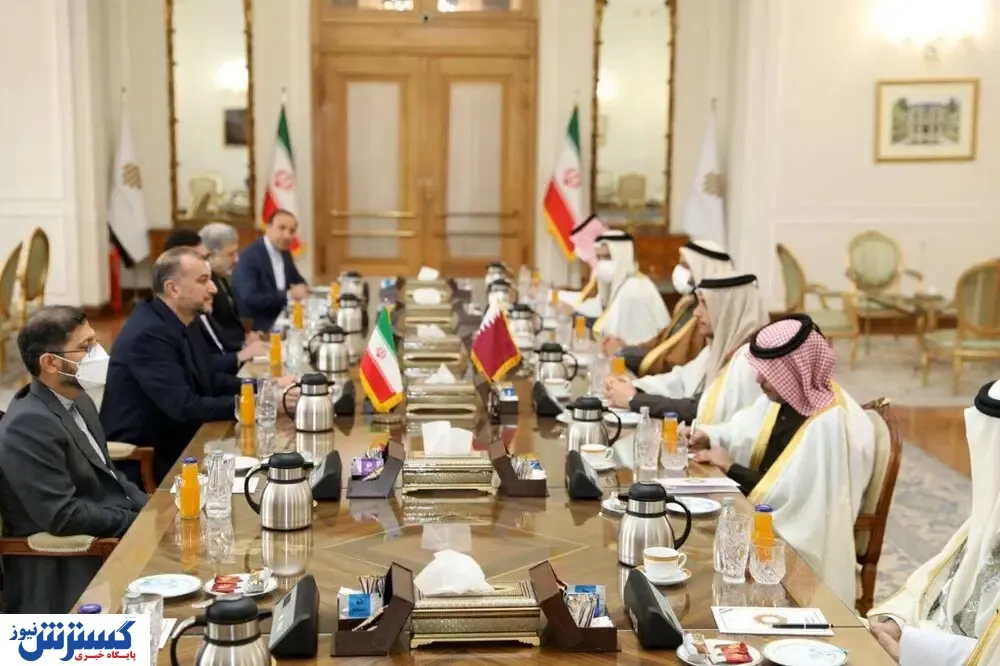 دیدار وزیران خارجه قطر و ایران در تهران + عکس