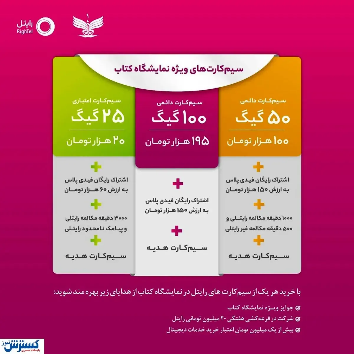 ارائه خدمات رایتل در سی و چهارمین نمایشگاه بین‌المللی کتاب