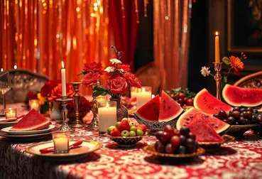 ایده‌های یلدایی جذاب و آسان | میوه آرایی و تزئین سفره یلدا + فیلم