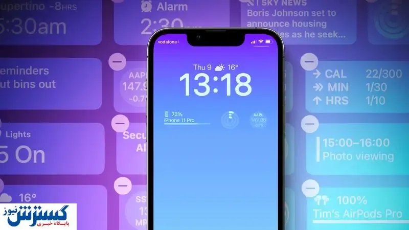 نمایشگر همیشه روشن آیفون ۱۴ پرو