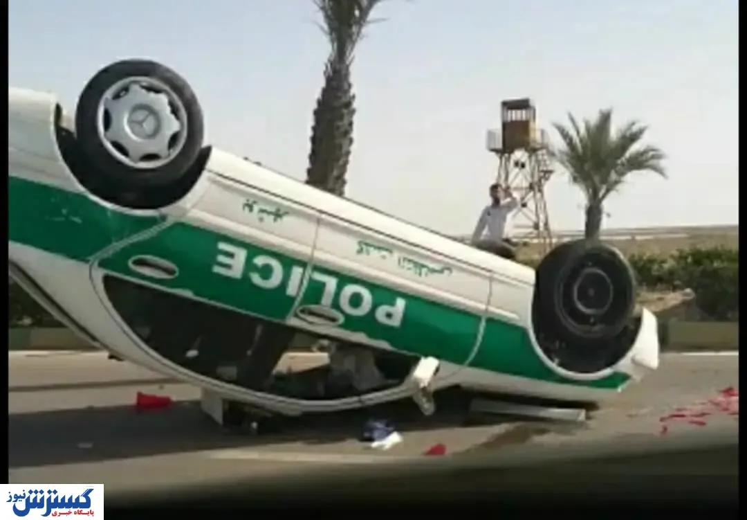 حادثه برای خودرو پلیس در اسلامشهر
