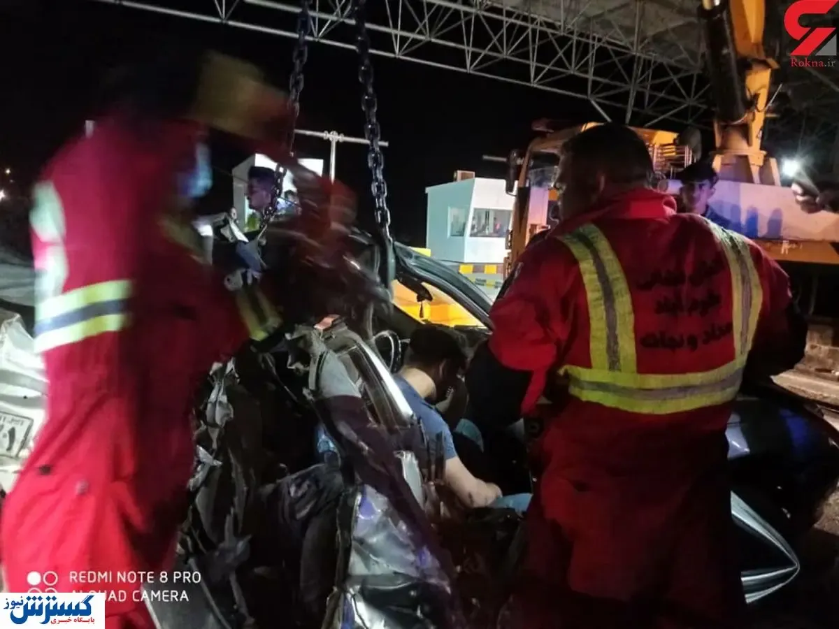 تصادف مرگبار تریلی با پژو + عکس