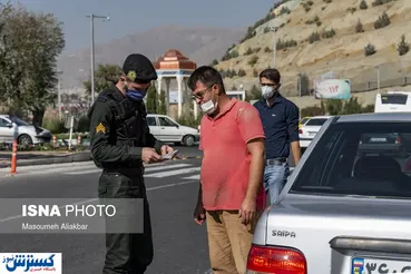 تصاویر/ کنترل رفت و آمد خودروها در ورودی‌های کرج