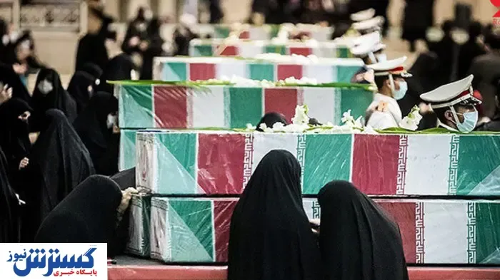 مراسم تشییع پیکر ۱۵۰ شهید گمنام از دانشگاه تهران + فیلم