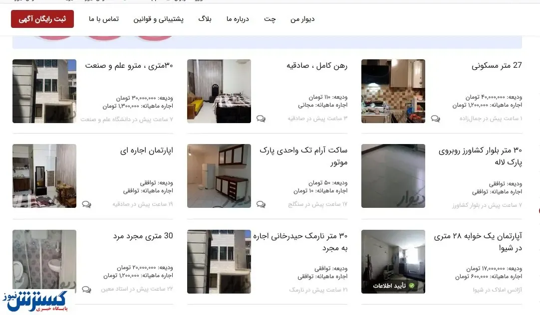 بازگشت قیمت مسکن به سایت‌ ها